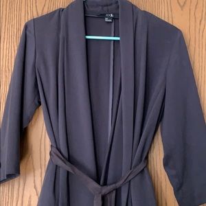 3/4 sleeve tie blazer